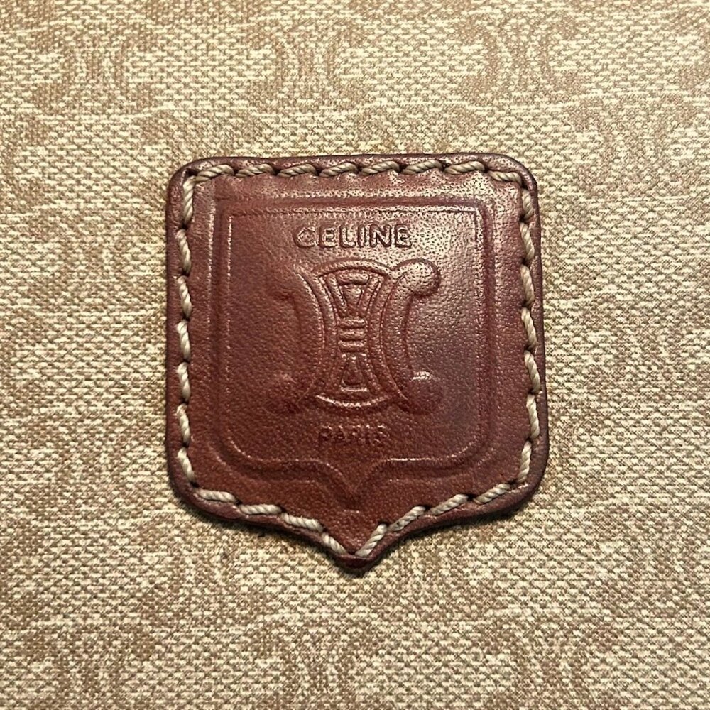 CELINE MACADAM Clutch Vintage Tan Taupe👝 - Picture 2 of 10